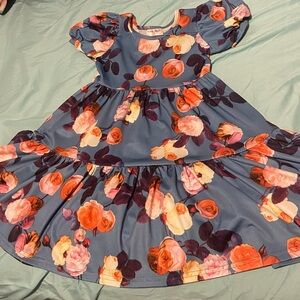 Floral Blue Kids Dress